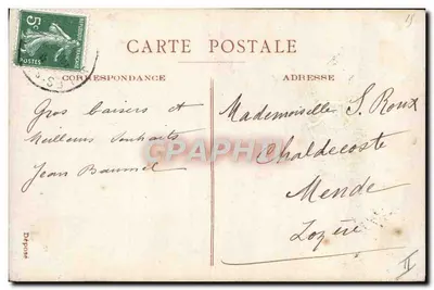 Menina tocando um telefone — 'Alô! Alô! Boas Festas!' — Le Normand Fotógrafo, n°113 — Verso
