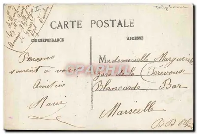 Menina sorridente ao lado de um telefone — Irène, editora Irène, n°3311 — Verso