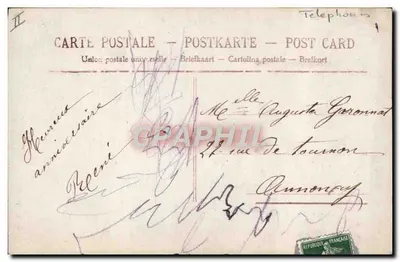 Criança brincando no telefone — cartão postal n°4109 — editor desconhecido — Verso