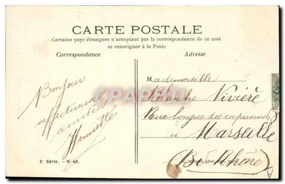 En Route pour les Champs — C. Milicent, phot. coll. Paris — 5e Série N° 46 — Verso