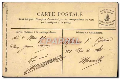 Família de camponeses no campo — edição Raphael Turk & Fils, Série 688 — Verso