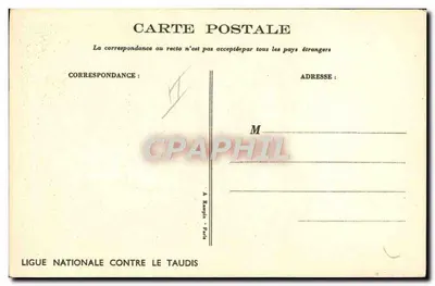 Enfants dans une cabane — scène de vie — Ligue Nationale Contre le Taudis, Paris — Verso