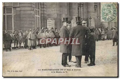 A manifestação do 1º de maio em Paris — na prefeitura do 5º — Nélio, E. Le Deley, Paris