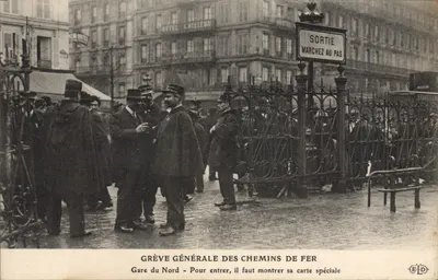 Gare du Nord — Greve geral dos caminhos de ferro — Editor ELD