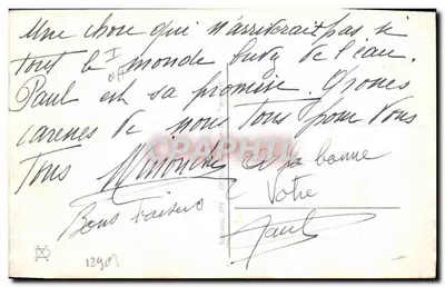 Dois homens no café — caricatura de Claude Piétras — Éditions BURTON n°12901 — Verso