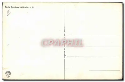 Soldado e mulher — reunião alegre — Série Comique Militaire - 8 — Verso