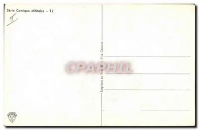 Żołnierz i kobieta — żartobliwy obrazek — seria Komiksy Wojskowe - 12 — Rewers