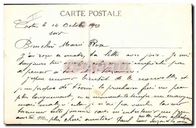 Campo de Tiro DU CAUSSE, perto de Castres — Le Pesquie — Edição Raynaud, Bazar do Mail, Castres — Verso