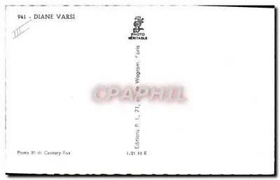 Diane Varsi — Fotografia studiowa — 20th Century-Fox — Rewers