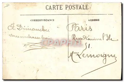 Gigante de las Alpes — apretón de manos con omnibus — editor no visible — Reverso