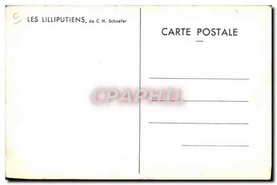 Os Lilliputiens — espetáculo de crianças com trajes — C. H. Schaefer — Verso