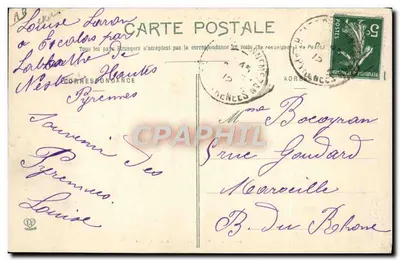 Cena de labuta nas Pirineus — Fototipo Labouine Frères Toulouse — 105 — 3a Série — Verso