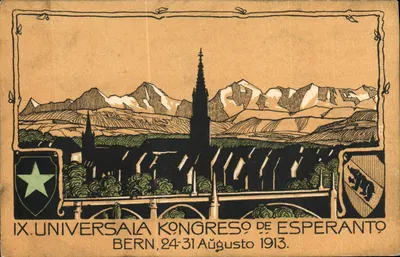 IX. Congresso Universal de Esperanto — Berna, 24-31 agosto 1913 — Husbacher & Co. Berna