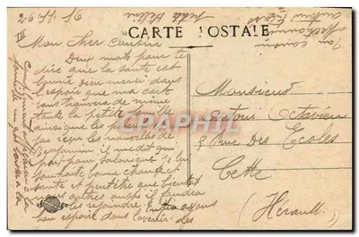 Cartolina d'epoca Posta Telefonica nelle trincee 1914-1915 — Marsiglia — editore 137 — Verso