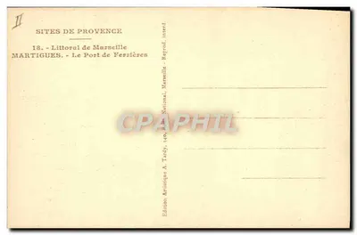 Martigues — Het Haven van Ferrières — Artistieke Uitgave A. Tardy — Achterkant