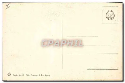 Statek żaglowy na zachodzie — Port — Brunner & C., Como, seria N. 40 — Rewers