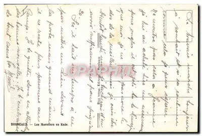 Les Morutiers en Rade — Bordeaux — Editor B. Boudet — Verso