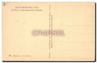 Saint-Raphaël (Var) — Port i Najświętsza Pani Piekła — Wydawnictwo Sztuki Y. O. Paris — Rewers