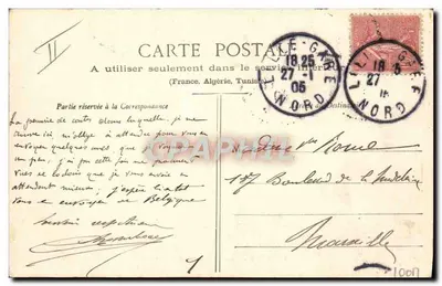 Calais — sleepboot van Dover naar Calais — Thiriat-Deguines, uitgever, n°38 — Achterkant