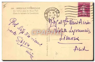 Un Voilier dans le Vieux Port — (Dans le lointain la Canebière) — Éditions Mireille, G. Gandini — Reverso