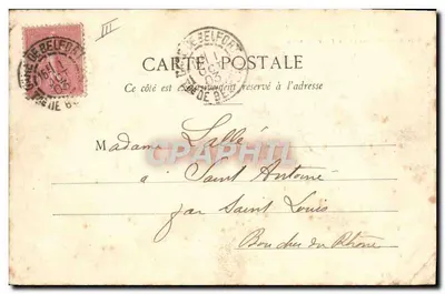 Belfort — People's House, known as Chabrol Fort — Edition A. D., No. 2629 - Deposit — Back