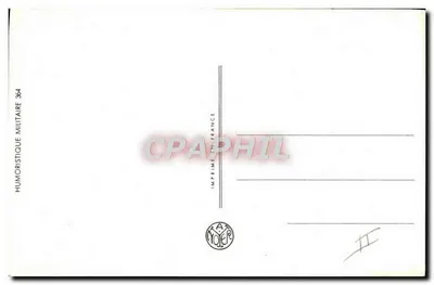 Soldado e caporal no bar — humor militar — Impressora Noël, n° 364 — Verso