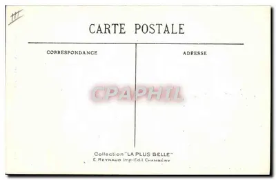 La Safoyarde — Costumes de Savoie (Environs de Chambéry et Aix-les-Bains) — E. Reynaud Imp-Edit Chambéry — Verso