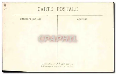 Kleding van Savoie (Omgeving van Chambéry) — vrouw in traditioneel kleding — E. Reynaud, n°38 — Achterkant