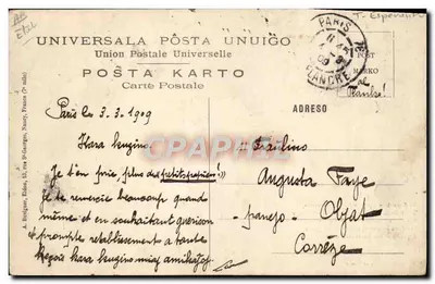 Dirigeable Esperanto — Nancy — Wydawca: Unuigita Presejo en Nancy — Rewers