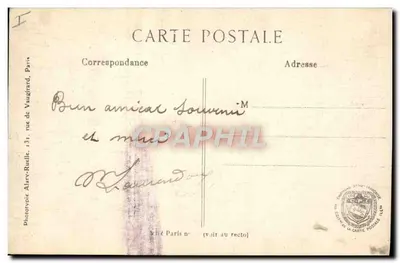 अर्स - रेपेसे और कैसल के छापाखाने के अवशेष — L. C. H. पेरिस संख्या 377 — पीछे