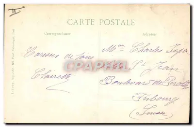 Reims — Po wybuchach — Zniszczona domowa obok Katedry — Rewers
