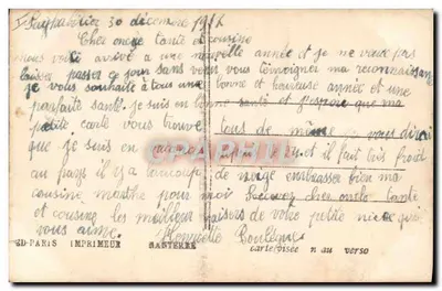 Mädchen am Telefon — Frohe Neujahr — CAR, n°145 — Rückseite