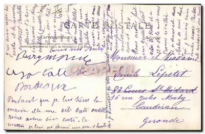 एक छोटी लड़की टेलीफोन पर बात करती है — A.N. पेरिस, संख्या 656 — पीछे