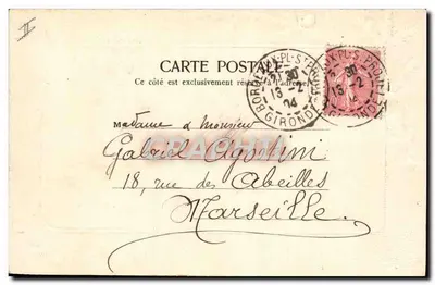 Bordeaux — Os Quais — Edição Postal Fotográfica n°14669 — Verso