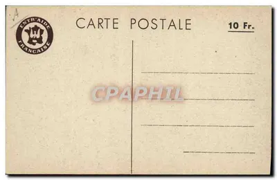 Crianças brincando em um campo — em frente a uma construção — Editora Entr'Aide Française, n° A — Verso