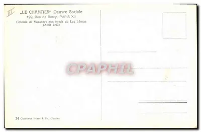 La Sone escouade nella futaie — Editore: Charnaux Frères & Co., Ginevra, n°34 — Verso