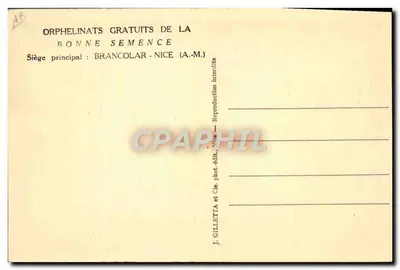 Piękne serce, które myśli o nas — Dobrze Zasiewane — J. Gilletta, Nice — Rewers