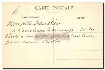 MAILLY-le-CAMP — Chegada de um regimento de Infantaria — A. Verry, editor — Verso