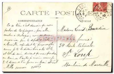 Campo de Carpiagne — Um canto do Campo — Guende fot. Marselha, Risoul edit. — Verso