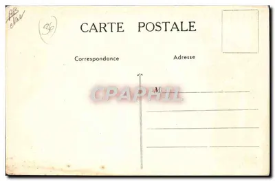 Bilhete postal antigo Emulsion Scott Peixe Departamento Indre Chateauroux Le Blanc La Chatre — Verso