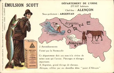 Departamento da Orne — Alençon e Argentan — Emulsão Scott