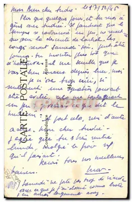 Tarjeta postal antigua Emulsión Scott Pescado Departamento Gironda Burdeos Blaye Libourne Langon — Reverso