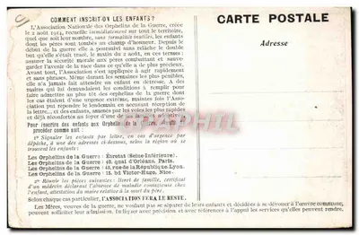 Orfani wojny — Małe ogrodnicy w Juan-les-Pins — Rewers
