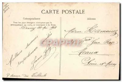 Drancy — Das alte Schloss, jetzt zu einem Waisenhaus umgebaut — Verlag unbekannt, n° 1 — Rückseite