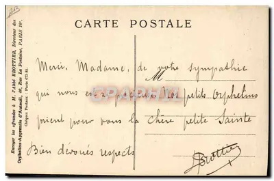 Lễ đặt viên đá đầu tiên của Nhà thờ Orphelins d'Auteuil — dành cho Thánh nữ Thérèse của Chúa Giêsu — Ảnh của Meurisse — Mặt sau