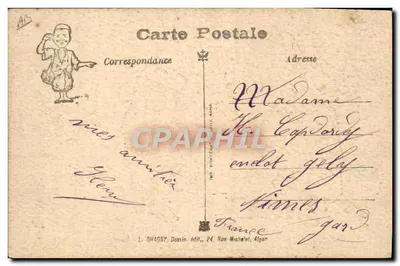 Cena satírica colonial — caricatura de dois personagens — editor L. Ohagny, Dossin, Argel — Verso