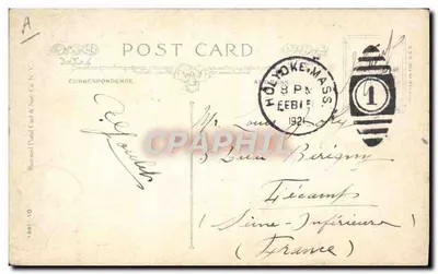 Sygnalizacja — żołnierze w obozie — Illustrated Post Card & Novelty Co. N.Y. — Rewers