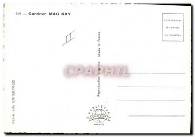 Gardner MAC KAY — Ator — Publistar Starcolor, Marselha — Verso