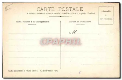 Casa del Gras, la antigua morada de Niepce, vista desde la vía férrea — Tarjetas postales de la PHOTO-REVUE, n°2 — Reverso