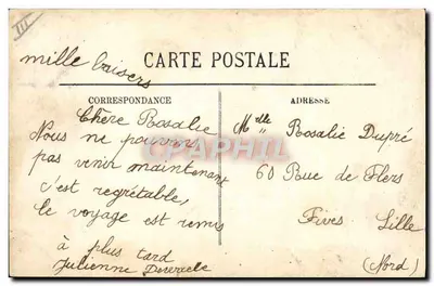 Calais — Pescadores no Mar — LL. — Verso